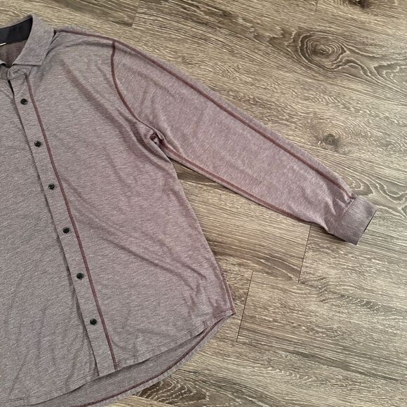 Lululemon Rival Button Up Silver Heathered Black Cherry - Picture 4 of 8